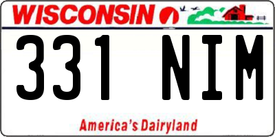 WI license plate 331NIM