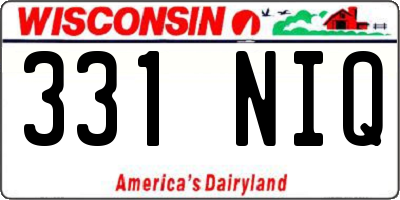 WI license plate 331NIQ