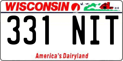 WI license plate 331NIT