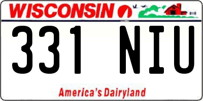 WI license plate 331NIU