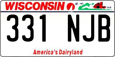 WI license plate 331NJB