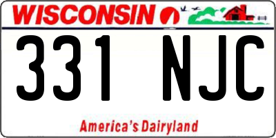 WI license plate 331NJC
