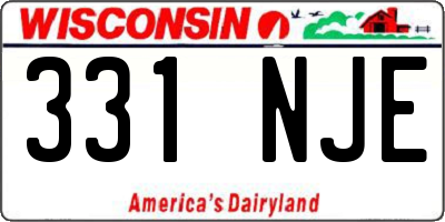 WI license plate 331NJE