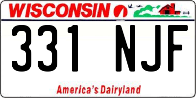 WI license plate 331NJF