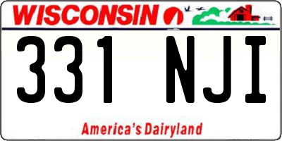 WI license plate 331NJI