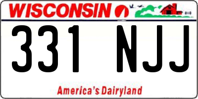 WI license plate 331NJJ