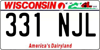 WI license plate 331NJL