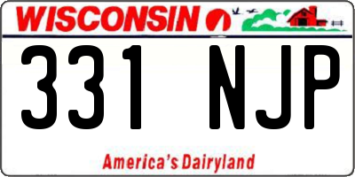 WI license plate 331NJP