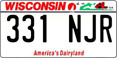 WI license plate 331NJR