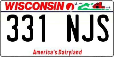 WI license plate 331NJS