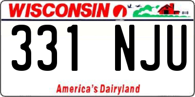 WI license plate 331NJU