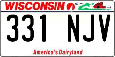 WI license plate 331NJV