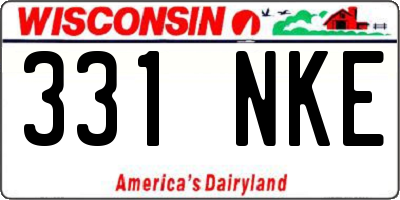 WI license plate 331NKE