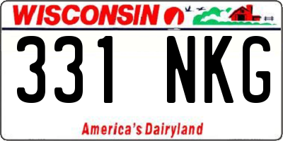 WI license plate 331NKG