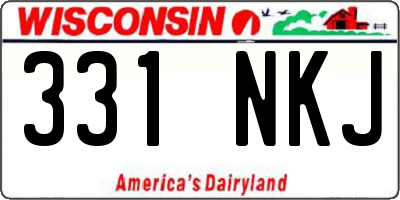 WI license plate 331NKJ
