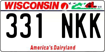 WI license plate 331NKK