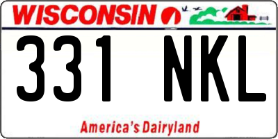 WI license plate 331NKL