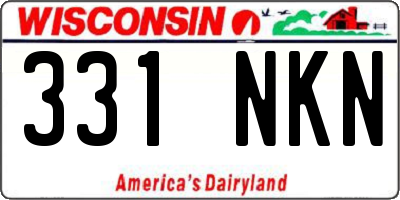 WI license plate 331NKN