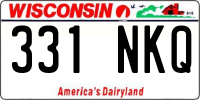 WI license plate 331NKQ