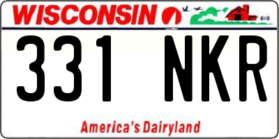 WI license plate 331NKR