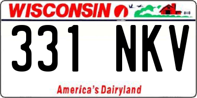 WI license plate 331NKV