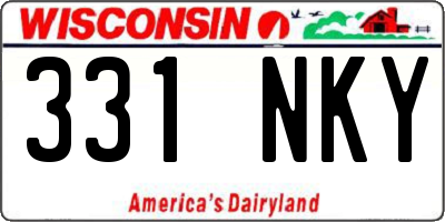 WI license plate 331NKY