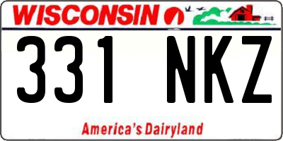 WI license plate 331NKZ