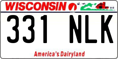 WI license plate 331NLK