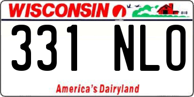 WI license plate 331NLO