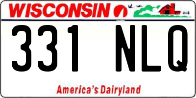 WI license plate 331NLQ