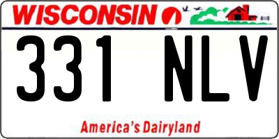 WI license plate 331NLV