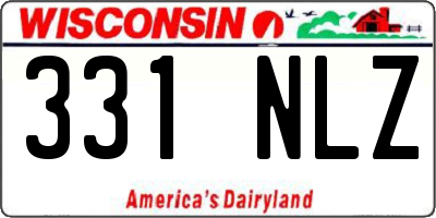 WI license plate 331NLZ