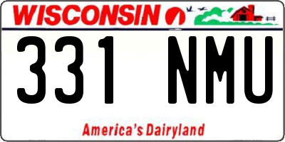 WI license plate 331NMU