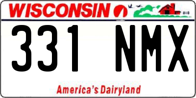 WI license plate 331NMX