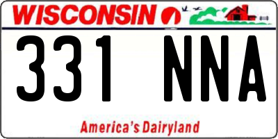 WI license plate 331NNA