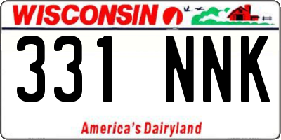 WI license plate 331NNK