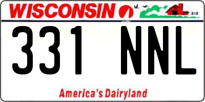 WI license plate 331NNL