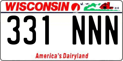 WI license plate 331NNN