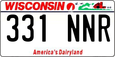 WI license plate 331NNR