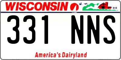 WI license plate 331NNS