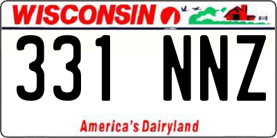 WI license plate 331NNZ