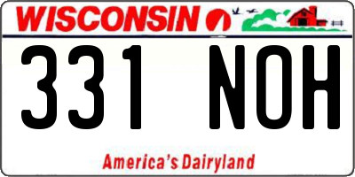 WI license plate 331NOH
