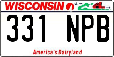 WI license plate 331NPB