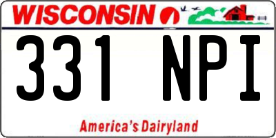 WI license plate 331NPI