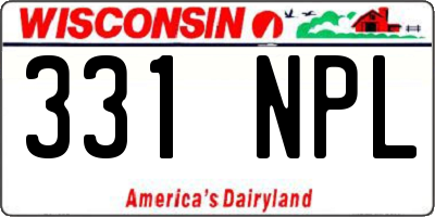 WI license plate 331NPL