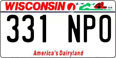 WI license plate 331NPO