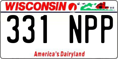 WI license plate 331NPP