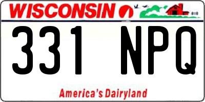 WI license plate 331NPQ