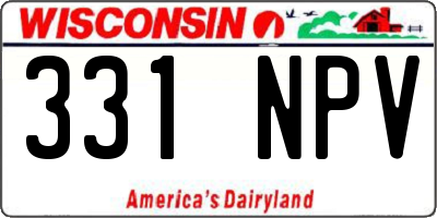 WI license plate 331NPV
