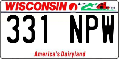WI license plate 331NPW